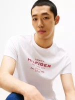 Hilfiger Graphic Logo T-Shirt - White #MW40002-YBR - Image 3