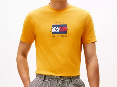 Short-Sleeve 1985 Flag Graphic T-Shirt - Countryside Yellow #MW41338-ZF4