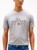 Hilfiger 1985 Graphic T-Shirt-Medium Grey Heather - Image 2