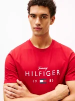 Hilfiger 1985 Graphic T-Shirt-Medium Red - Image 2