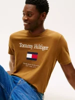 Embroidered Flag Logo T-Shirt-Highland Khaki - Image 4