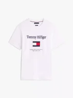 Embroidered Flag Logo T-Shirt-White - Image 2