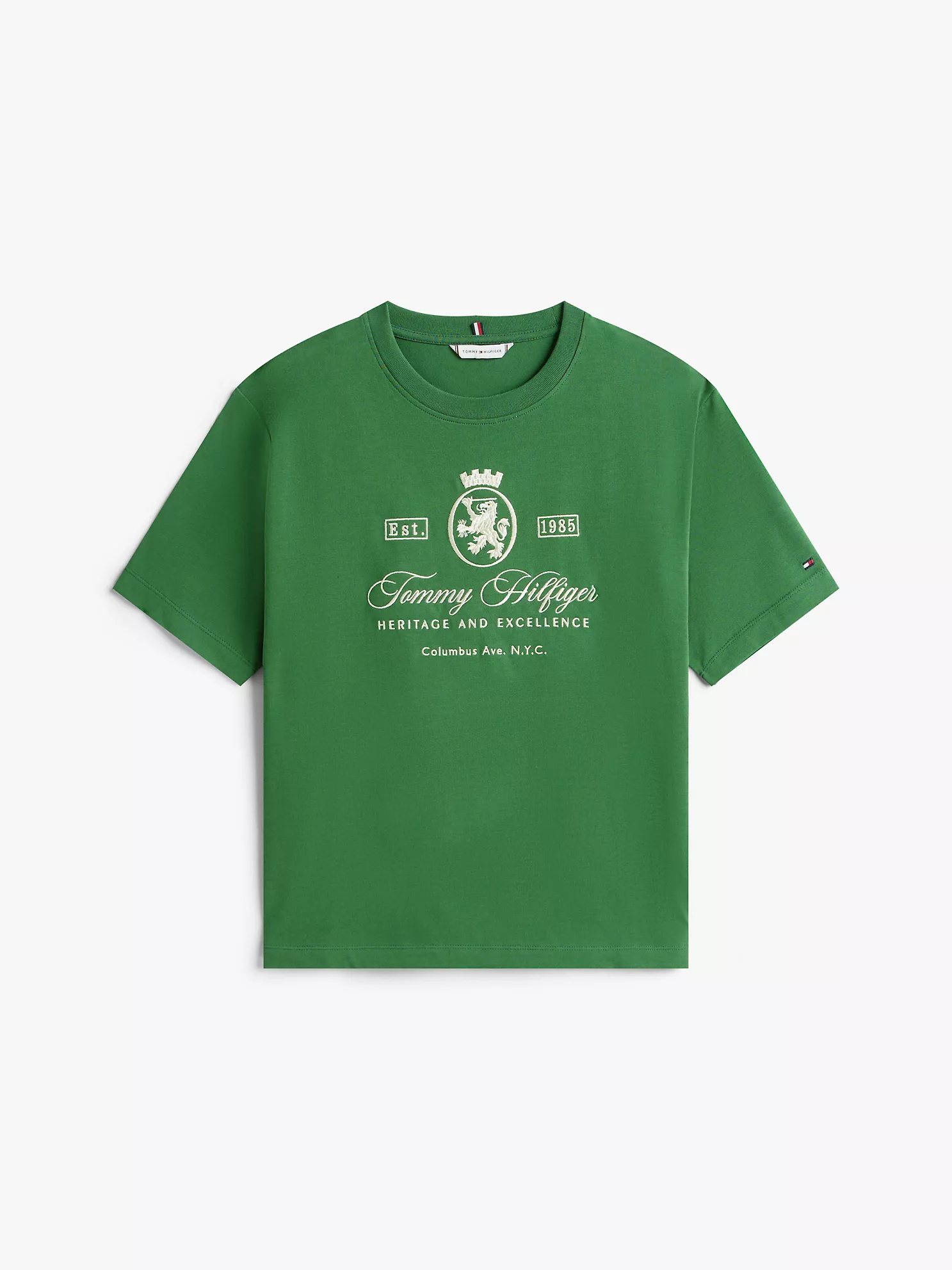 WW46118_LZP_alternate10 Embroidered Script Crest Logo T-Shirt-Deep Evergreen - Image 2