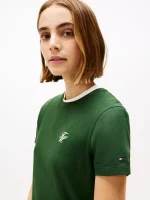 Script Monogram Stretch-Cotton T-Shirt-National Forest - Image 2