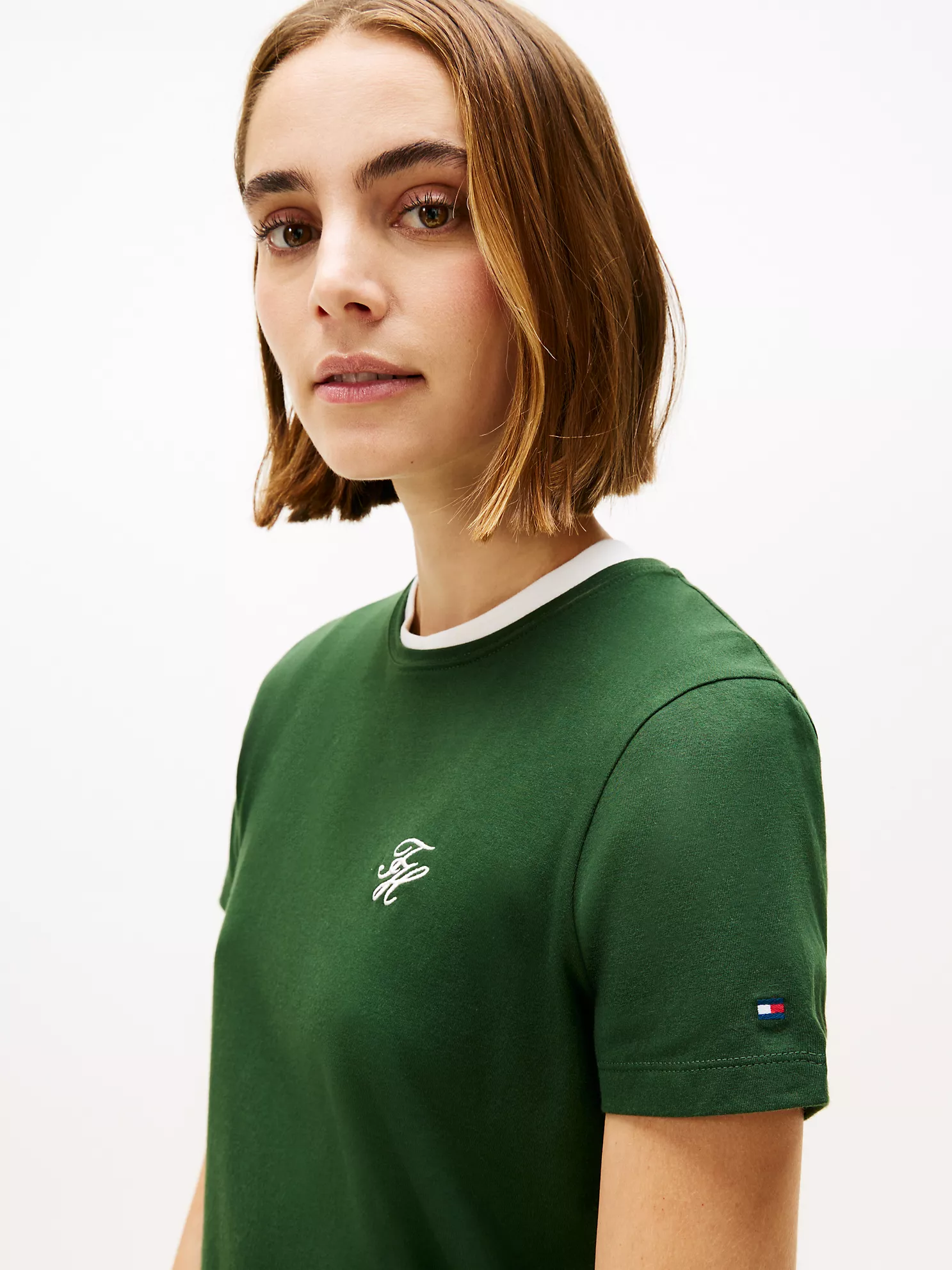 WW47809_MBO_alternate1 Script Monogram Stretch-Cotton T-Shirt-National Forest - Image 2