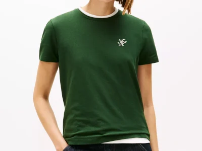 Script Monogram Stretch-Cotton T-Shirt-National Forest