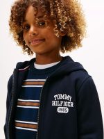 BOY Kids' Logo Zip Hoodie-Navy Blue#XB01693-DW5 - Image 4