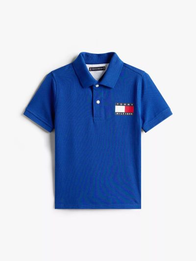 Kids' Flag Graphic Polo - Blue #XB01571 - Image 1