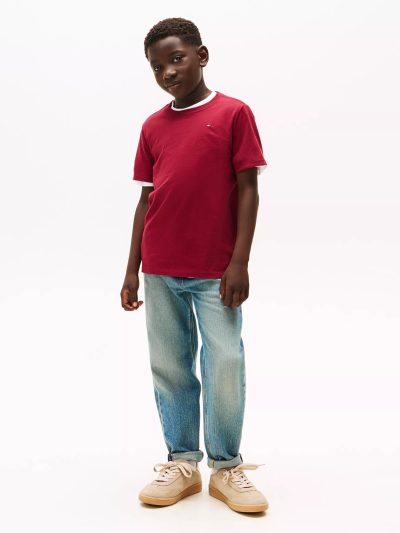 BOY Kids' Everyday Crewneck T-Shirt - Rouge #71J4179 - Image 3