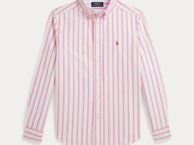 Striped Cotton Oxford Shirt Toddler/Kids Boys - Pink/White #100083253