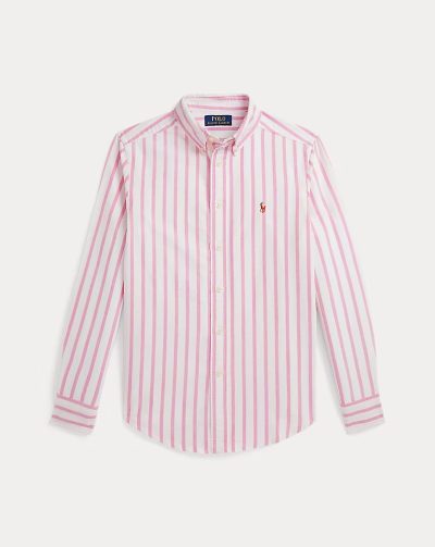 Striped Cotton Oxford Shirt Toddler/Kids Boys - Pink/White #100083253 - Image 1