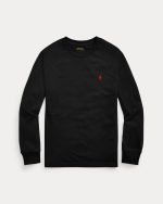 Cotton Jersey Long-Sleeve Tee Toddler/Kids-RL Black