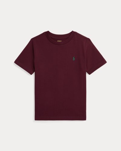Cotton Jersey Crewneck Tee Toddler/Kids-Classic Wine#569267 - Image 2