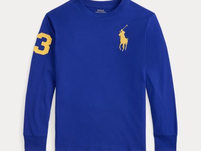 Big Pony Cotton Long-Sleeve Tee Baby Boy/Toddler/Kids-Classic Azure#591706
