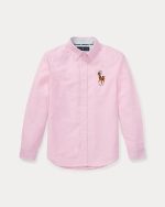 Big Pony Cotton Oxford Shirt TODDLER/KID BOYS-Pink