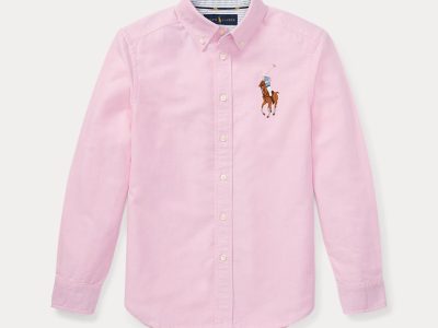 Big Pony Cotton Oxford Shirt TODDLER/KID BOYS-Pink