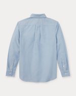 Big Pony Cotton Oxford Shirt TODDLER/KID BOYS-Blue - Image 2