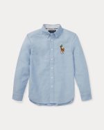 Big Pony Cotton Oxford Shirt TODDLER/KID BOYS-Blue
