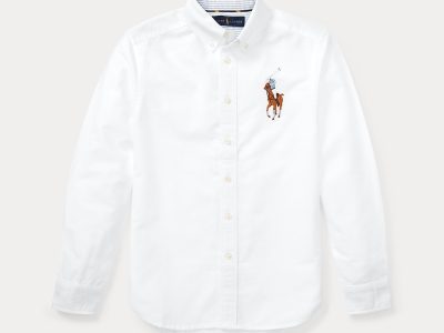 Big Pony Cotton Oxford Shirt TODDLER/KID BOYS-White