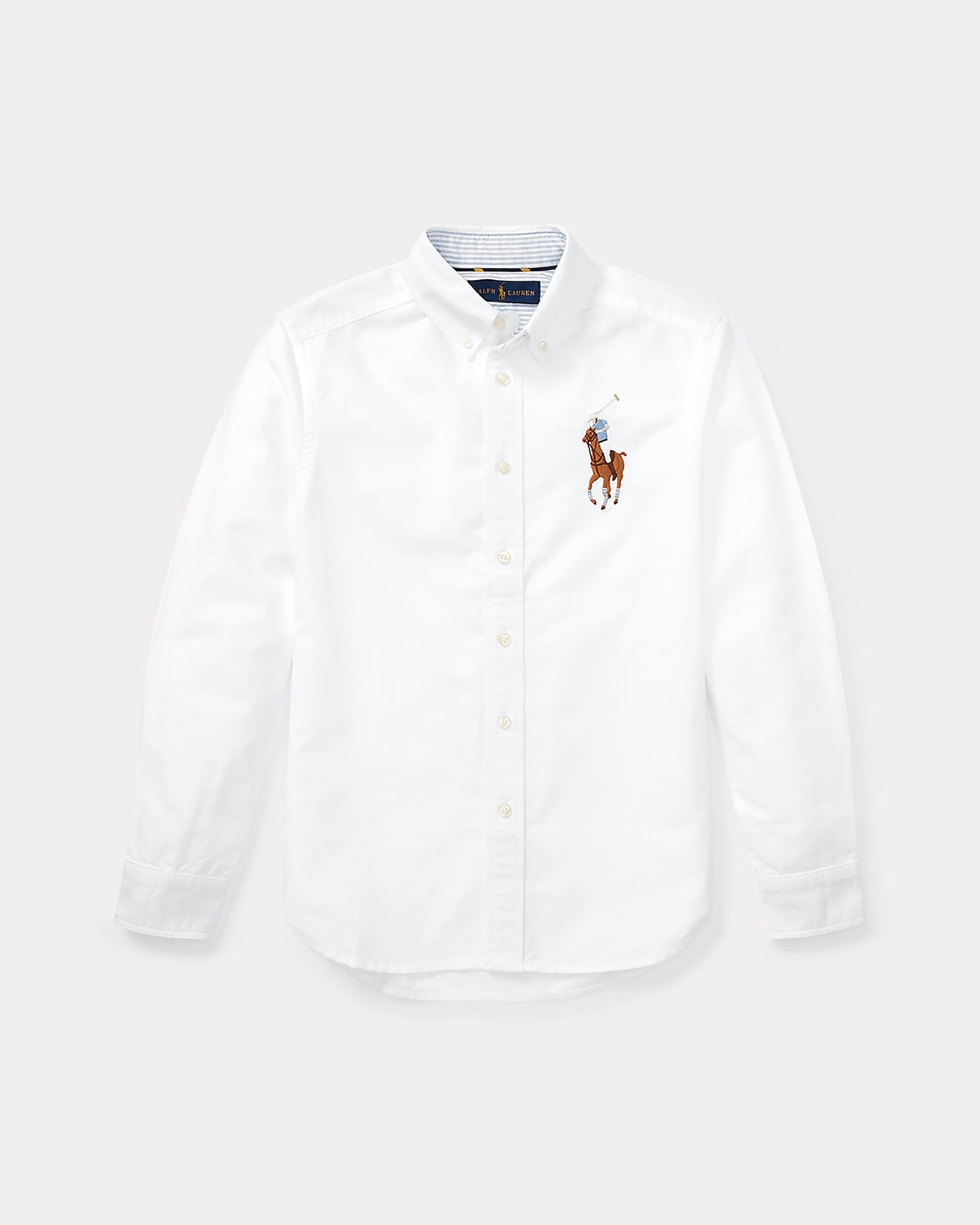 WhatsApp Image 2025-10-06 at 10.57.21 AM Big Pony Cotton Oxford Shirt TODDLER/KID BOYS-White - Image 1