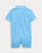 Soft Cotton Polo Shortall Baby Boy-Blue - Image 2