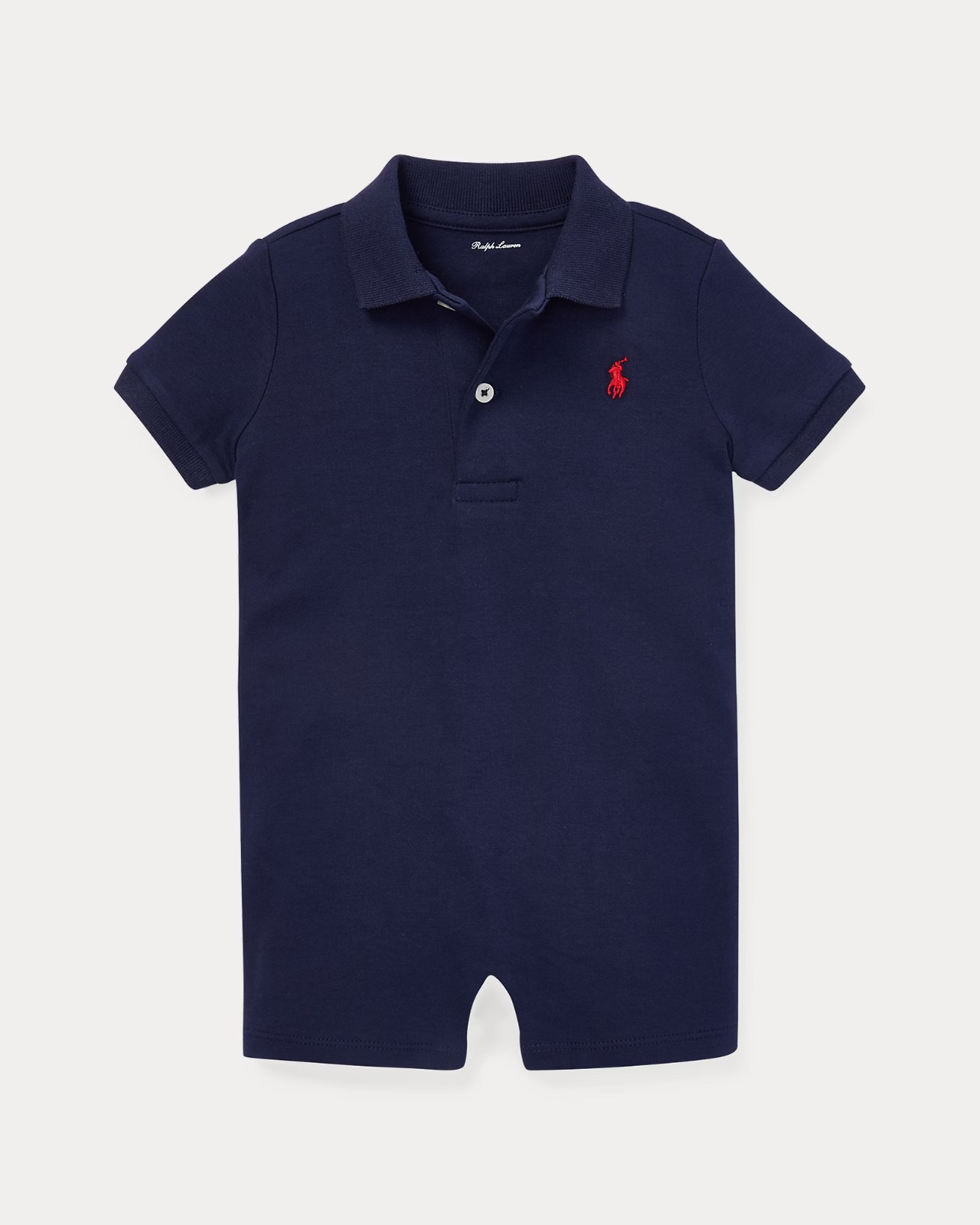WhatsApp Image 2025-10-06 at 12.50.00 PM Soft Cotton Polo Shortall Baby Boy-Refined Navy - Image 1