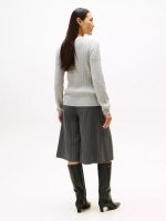 Cable Knit Sweater -Grey #XW07179-P61 - Image 2