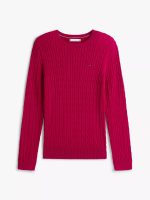 Cable Knit Sweater -Italian Wine #XW07179-VWU