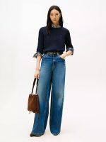 Cable Knit Sweater -Navy #XW07179-DW5 - Image 3
