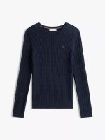 Cable Knit Sweater -Navy #XW07179-DW5
