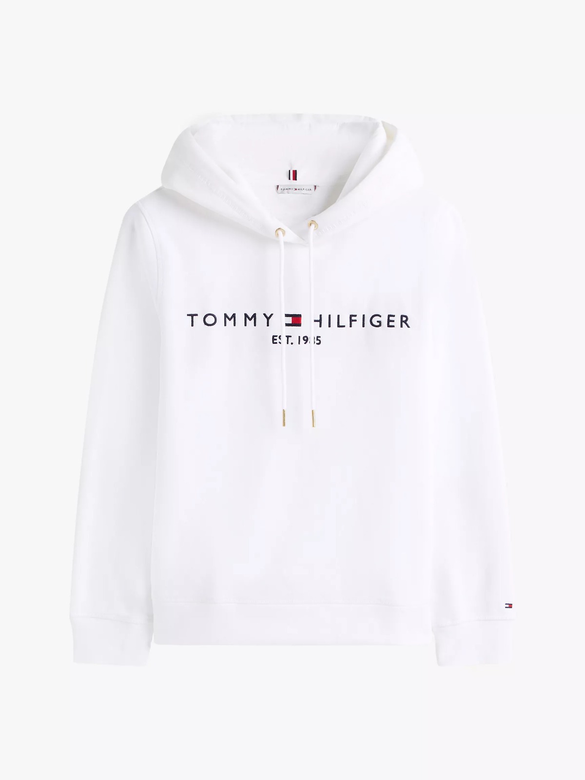 WhatsApp Image 2025-10-06 at 4.00.43 PM (3) Embroidered Tommy Logo Hoodie-Optic White - Image 4