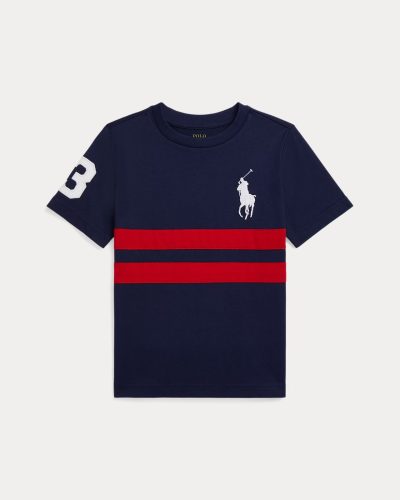 Big Pony Cotton Jersey TeeToddler/Kids Boys -  Refined Navy/RL Red #100063348 - Image 1