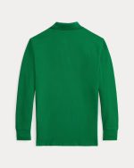 Big Pony Mesh Long-Sleeve Polo Shirt Kids Boys - Athletic Green #550388 - Image 2