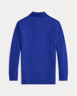 Big Pony Mesh Long-Sleeve Polo Shirt Kids Boys - Classic Azure #550388 - Image 2