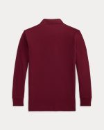 Big Pony Mesh Long-Sleeve Polo Shirt Kids Boys - Classic Wine #550388 - Image 2