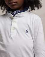 Cotton Jersey Henley Shirt Toddler/Kids Boys - White #652462 - Image 2