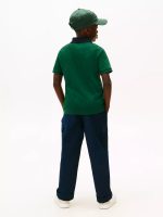 Kids' Colorblock Hilfiger Logo Polo - Ornamental Green #XB01586-L6K - Image 2