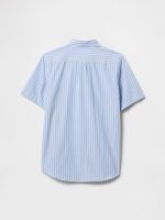 Kids Poplin Shirt- Color Blue Stripe - Image 3