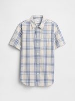 Kids Poplin Shirt- Chino Plaid