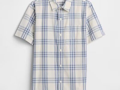 Kids Poplin Shirt- Chino Plaid