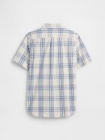 Kids Poplin Shirt- Chino Plaid - Image 2
