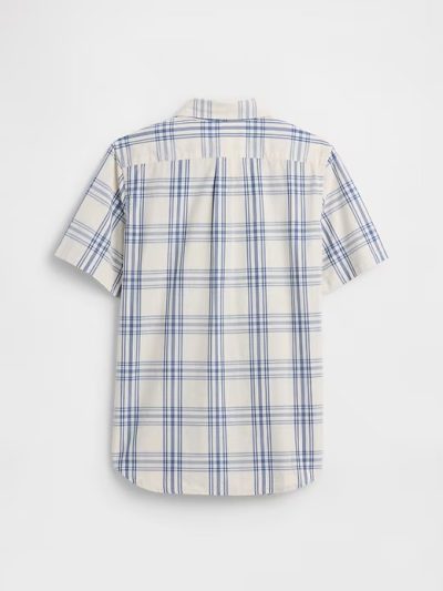 Kids Poplin Shirt- Chino Plaid - Image 2
