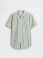 Kids Poplin Shirt- Saratoga Green