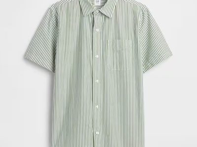 Kids Poplin Shirt- Saratoga Green