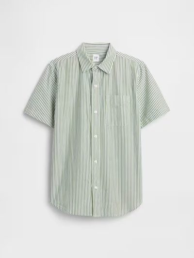 Kids Poplin Shirt- Saratoga Green - Image 1