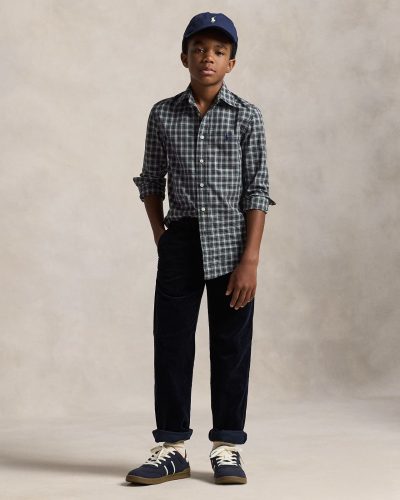 Plaid Cotton Poplin Shirt Toddler/Kids Boys -  Multi #100063102 - Image 3