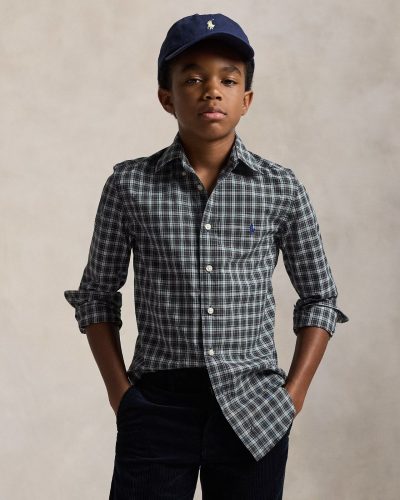 Plaid Cotton Poplin Shirt Toddler/Kids Boys -  Multi #100063102 - Image 1