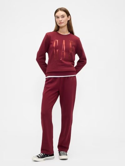 Gap Logo Pull-On Slim Sweatpants-Red Delicious#817526 - Image 5