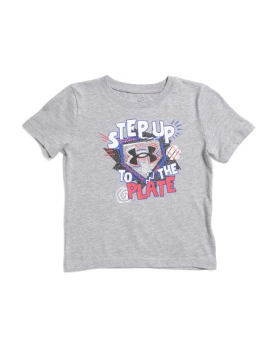 UNDER ARMOUR Little Boys Step Up Baseball Short Sleeve Tee-mod gray#1001063704 - Image 1