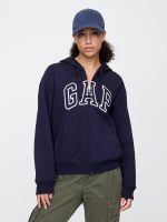 Relaxed Gap Logo Zip Hoodie- Navy Uniform